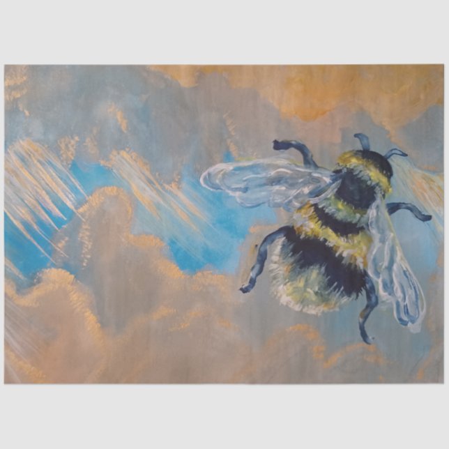 Biene am Himmel Seidenpapier (Vorderseite)