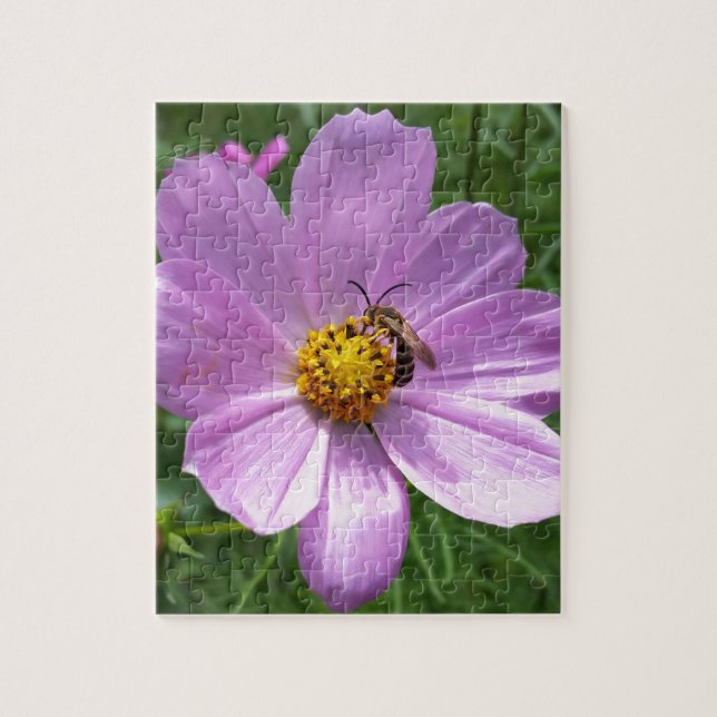 Biene auf Blume Puzzle (Vertikal)