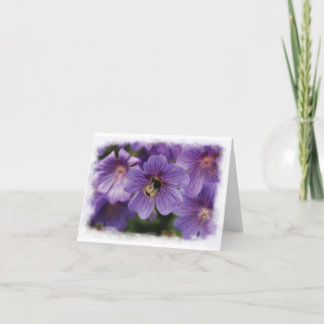 Biene auf Blumen-Raum-Gruß-Karte Karte