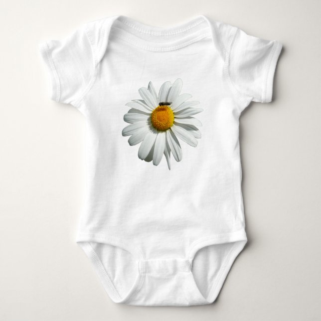 Biene auf Daisy Niedlich Floral Baby Strampler (Vorderseite)