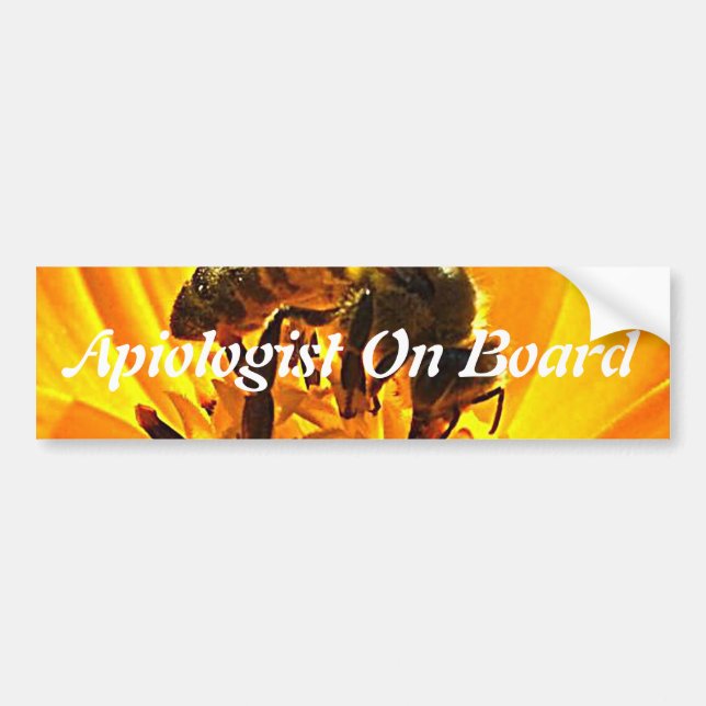 Biene auf einer Blume Autoaufkleber (Vorne)