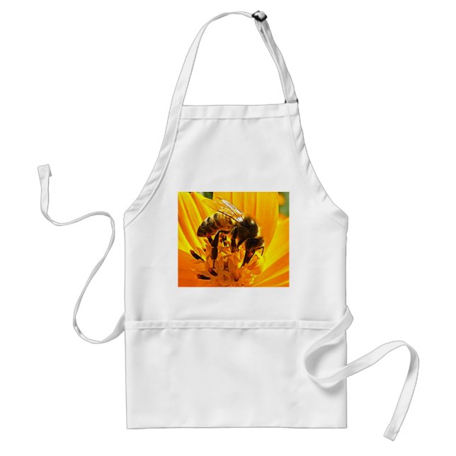 Biene auf einer Blume Schürze (Vorne)