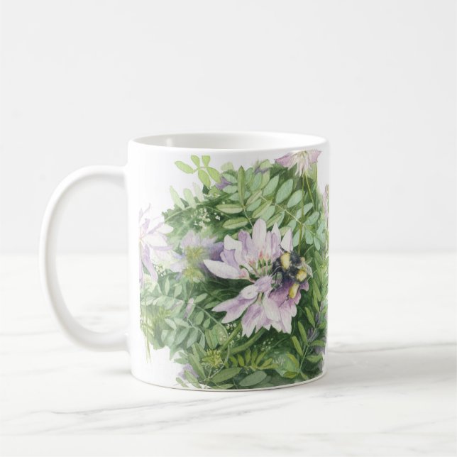 Biene auf einer Blume Tasse (Links)