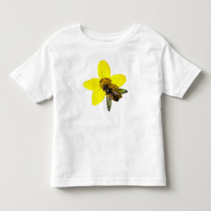 Biene auf einer gelben Blume Kleinkind T-shirt