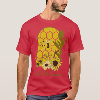 Biene auf einer Sonnenblume 111 T-Shirt