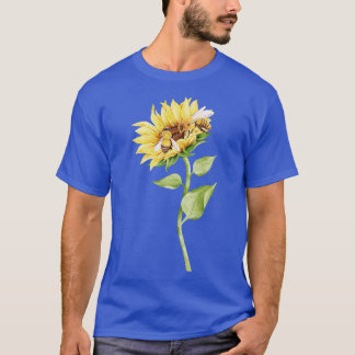 Biene auf einer Sonnenblume 63 T-Shirt