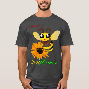Biene auf einer Sonnenblumenkollektion T-Shirt