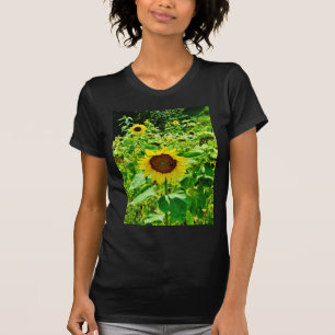 Biene auf gelber Sonnenblume T-Shirt