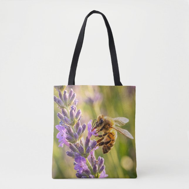 Biene auf Lavendel (Vorderseite)