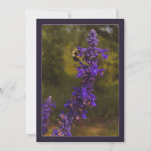 Biene auf Lavendel Dankeskarte