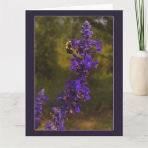 Biene auf Lavendel Karte