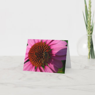 Biene auf Lila Blume Dankeskarte