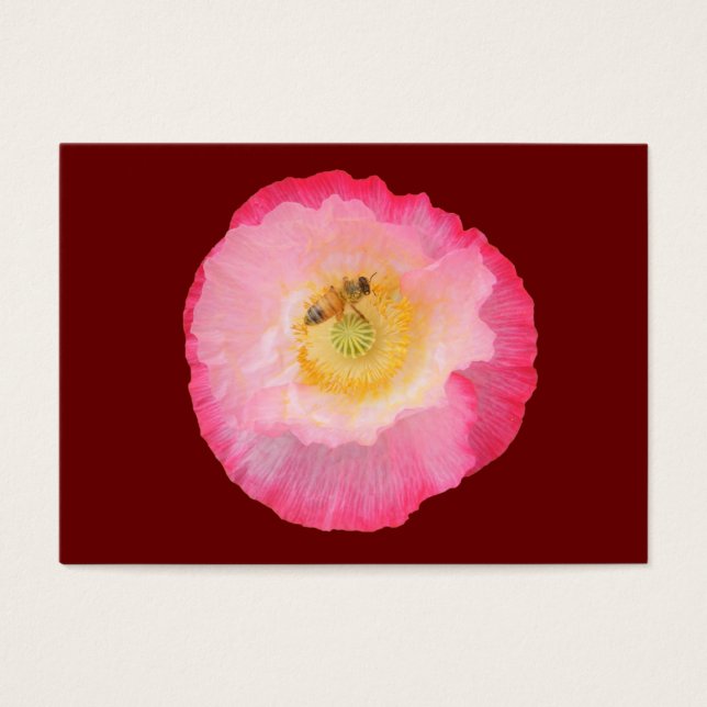 Biene auf Poppy ~ ATC (Vorderseite)