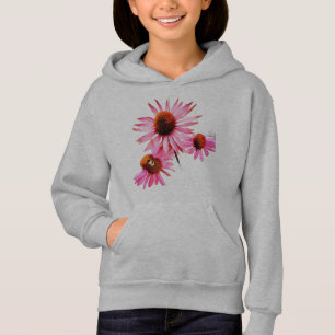 Biene auf rosa Blume Hoodie
