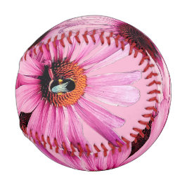 Biene auf rosa Blüten Baseball
