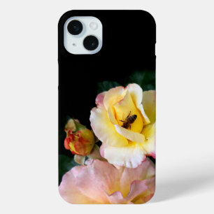 Biene auf rosa Gelben Rosen Blume Case-Mate iPhone Hülle