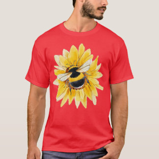 Biene auf Sonnenblume 4 T-Shirt