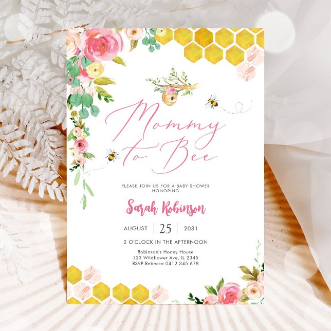 Biene Baby Shower Einladung (Von Creator hochgeladen)