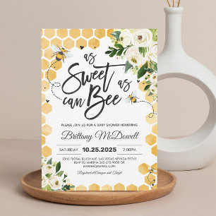 Biene Baby Shower Einladung Geschlechtsneutral