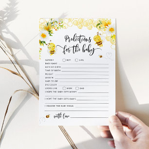 Biene Baby-Vorhersagekarte Einladung