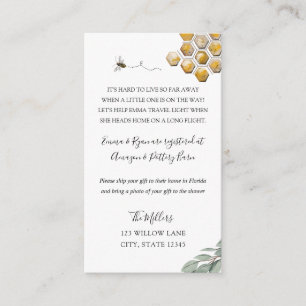 Biene Babydusche mit langer Entfernung Begleitkarte