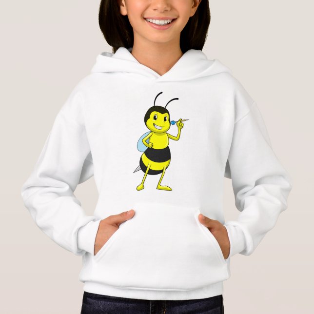 Biene bei Darts mit Dart Hoodie (Vorderseite)