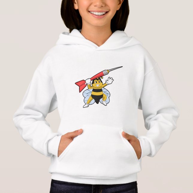 Biene bei Darts mit Dart.PNG Hoodie (Vorderseite)