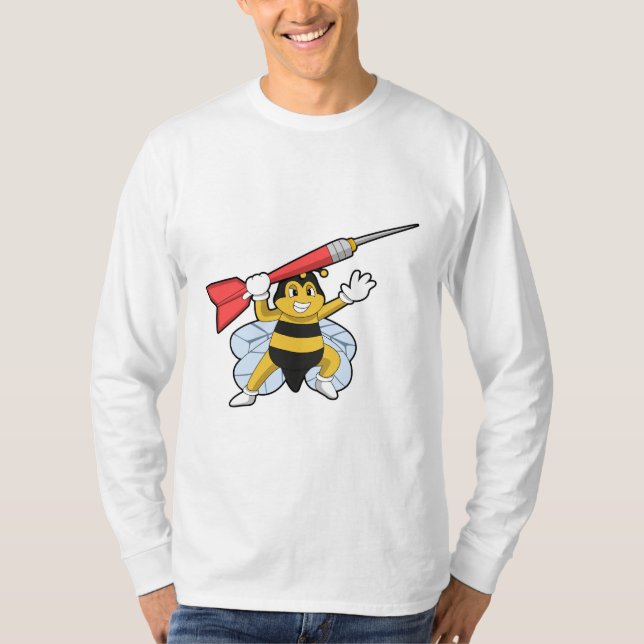 Biene bei Darts mit Dart.PNG T-Shirt (Vorderseite)