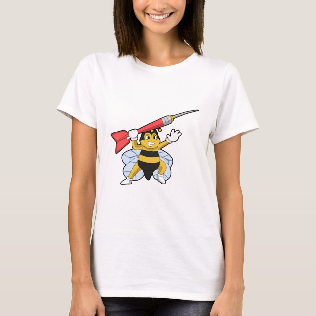 Biene bei Darts mit Dart.PNG T-Shirt (Vorderseite)
