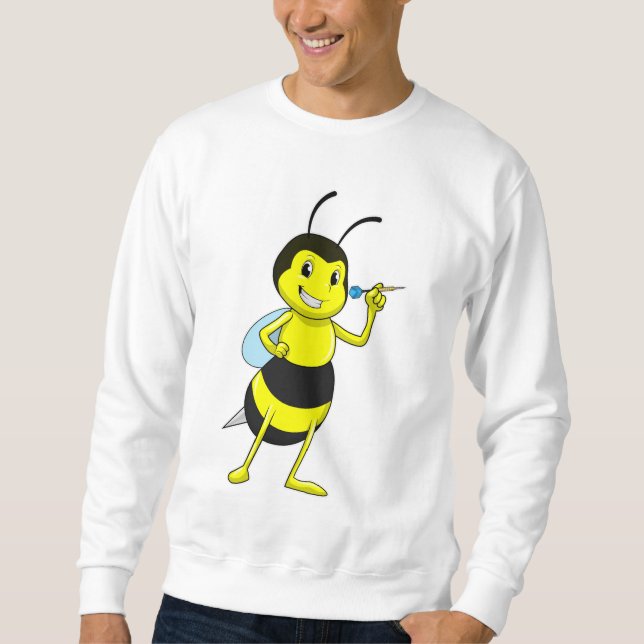 Biene bei Darts mit Dart Sweatshirt (Vorderseite)