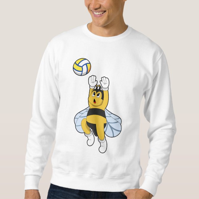Biene beim Volleyball Sports Sweatshirt (Vorderseite)