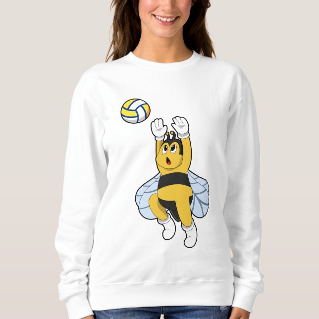 Biene beim Volleyball Sports Sweatshirt (Vorderseite)
