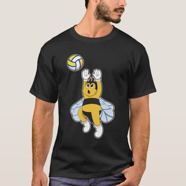 Biene beim Volleyball Sports T-Shirt (Vorderseite)