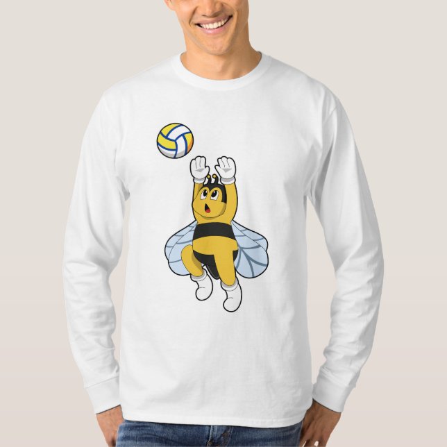 Biene beim Volleyball Sports T-Shirt (Vorderseite)