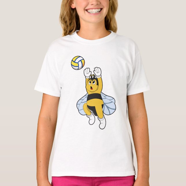 Biene beim Volleyball Sports T-Shirt (Vorderseite)