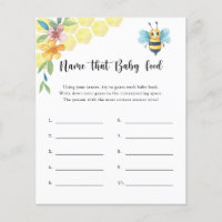 Biene - Benennen Sie das Baby Food Dusche Spiel