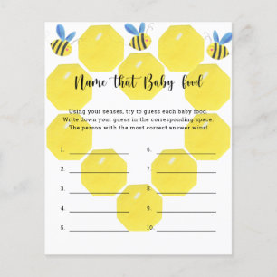 Biene - Benennen Sie das Baby Food Dusche Spiel