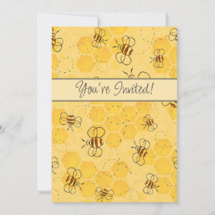 Biene Buzzing Honey Bees Bumblebee Art Einladung