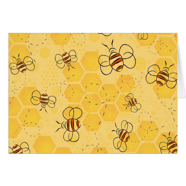 Biene Buzzing Honey Bees Niedlich (Vorderseite (Horizontal))