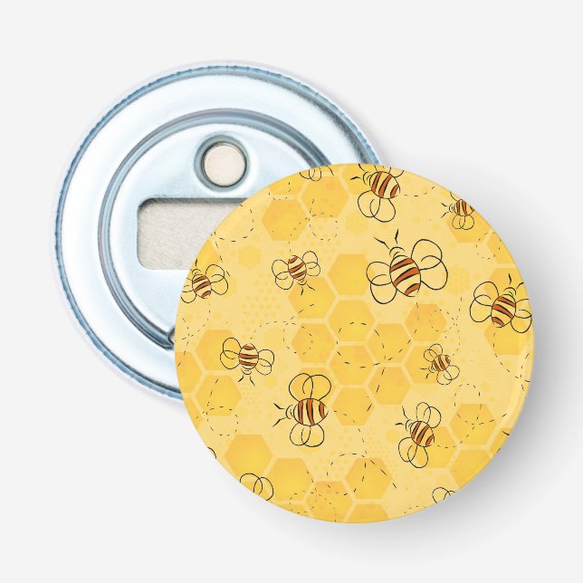 Biene Buzzing Honey Bees Niedlich Flaschenöffner (Vorderseite)