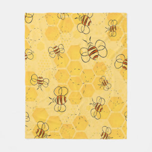Biene Buzzing Honey Bees Niedlich Fleecedecke