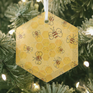 Biene Buzzing Honey Bees Niedlich Ornament Aus Glas