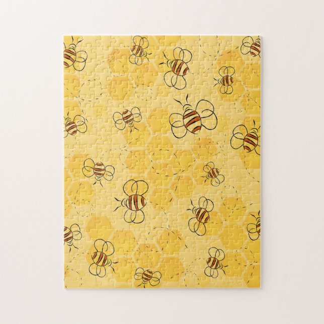 Biene Buzzing Honey Bees Niedlich Puzzle (Vertikal)