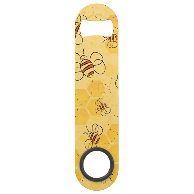 Biene Buzzing Honey Bees Niedlich Speed Flaschenöffner (Vorderseite)