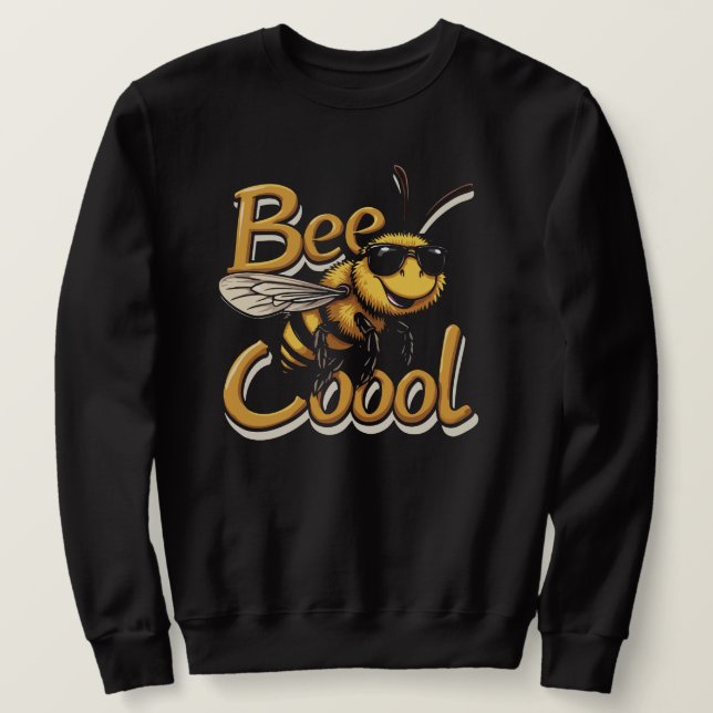 Biene Cool - Funny Bee mit Sonnenbrillen Design Sweatshirt (Design vorne)