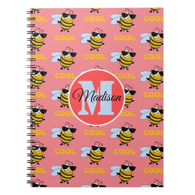 Biene Cool Funny Bee Pattern Personalisiertes Note Notizblock (Vorderseite)