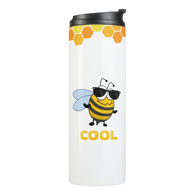Biene Cool | Funny Trendy Bee individuell anpassba Thermosbecher (Nach links gedreht)