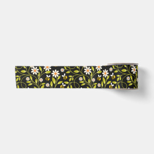 Biene & Daisy Floral Schwarz Botanisch Satinband