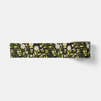 Biene & Daisy Floral Schwarz Botanisch Satinband