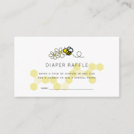 Biene Daisy White Baby Showdusche Windeln Raffle T Begleitkarte
